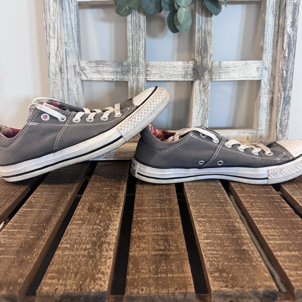 CONVERSE ALL STAR CHUCK TAYLOR WOMEN SNEAKERS SIZE 9 GREY CASUAL SHOES - Picture 6 of 10